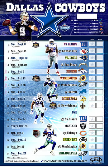 Get your 2021 Dallas Cowboys schedule wallpaper (including player