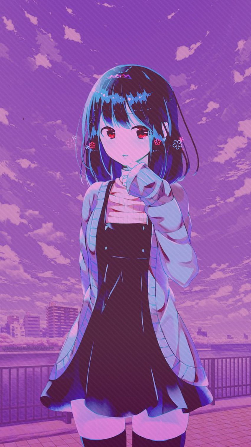 Noite fria..., aesthetic anime phone girl HD phone wallpaper