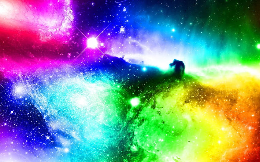 Tła Galaxy Rainbow Kolorowa, tęczowa galaktyka Tapeta HD