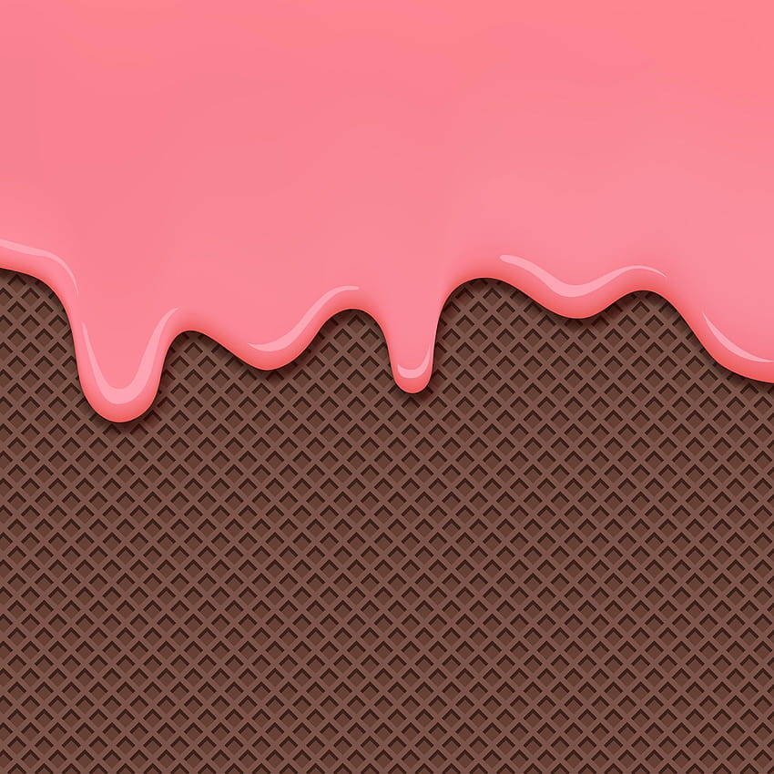 ピンクの溶けるアイス クリーム抽象 Q、創造的なアイス クリーム HD電話の壁紙