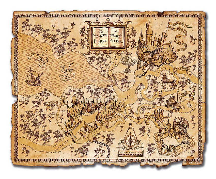 карта на магьосническия свят на Хари Потър**, карта на Хогуортс HD тапет