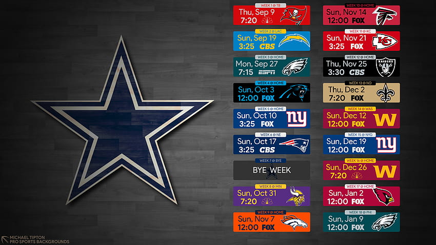 FREE 2019 Dallas Cowboy Football Schedule Magnet!  Dallas cowboys schedule,  Dallas cowboys football schedule, Dallas cowboys