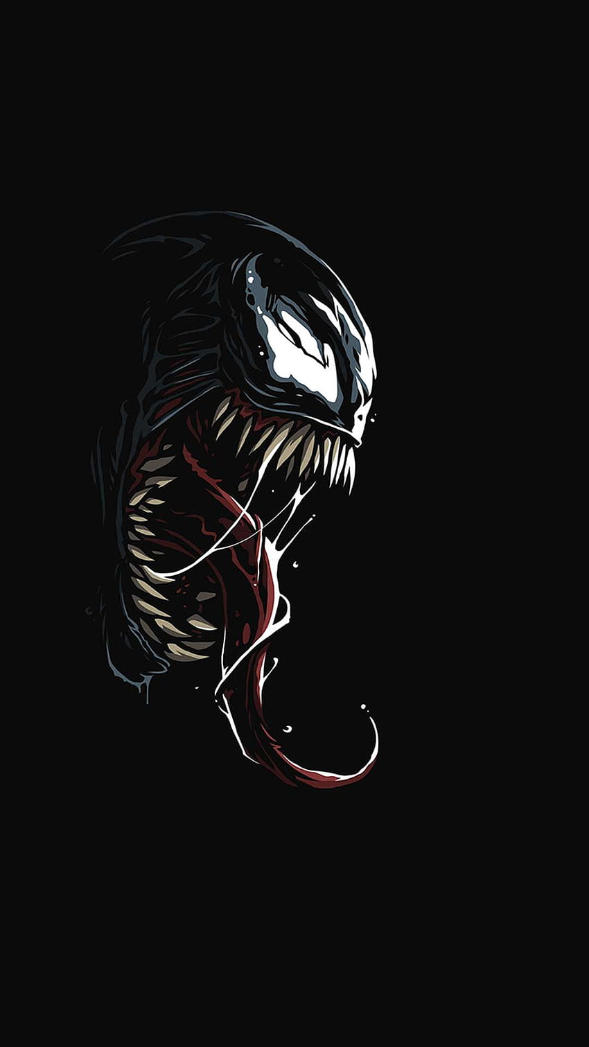 Venom Dark Black Minimal, black minimal phone HD phone wallpaper