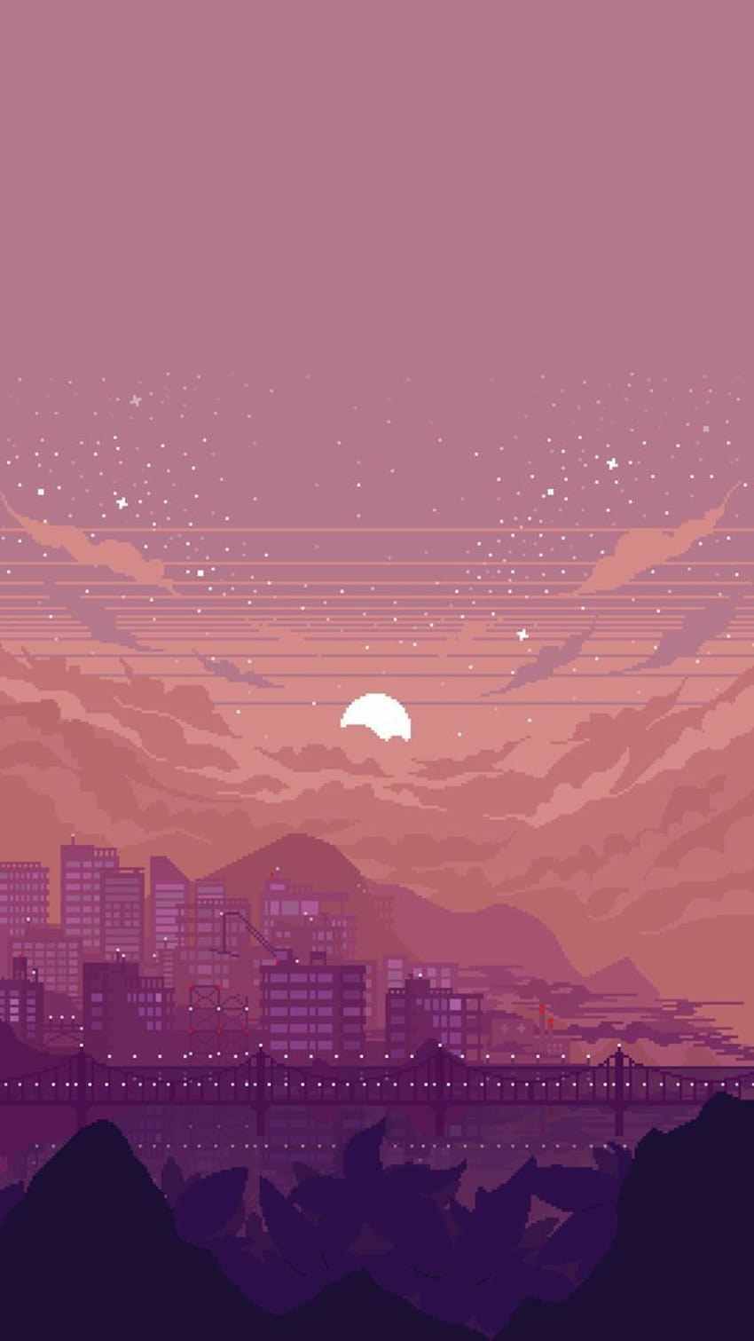 Bit Sunset []. Pixel Art Background, Aesthetic , Pixel Computer HD ...