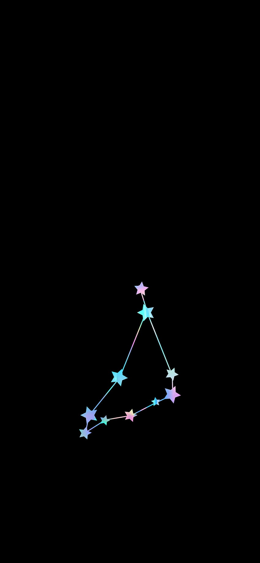 Zierliches Astrologiezeichen iPhone, Sternzeichen Steinbock HD-Handy-Hintergrundbild