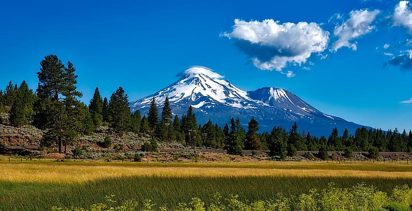 Mount Shasta California Volcano HD wallpaper