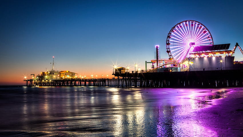 Los Angeles beach at night 1920 x 1200 Locality graphy [1920x1200] for your , Mobile & Tablet, summer la HD wallpaper
