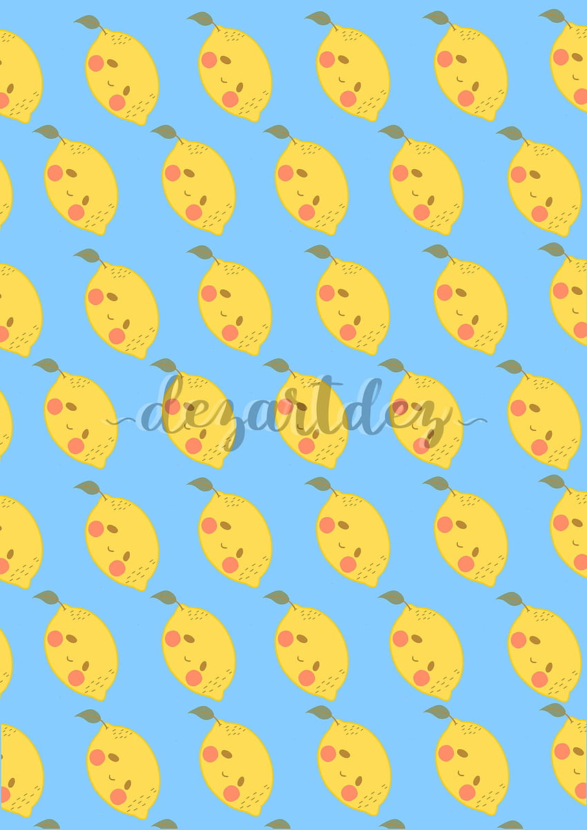 Cute Lemon Boy Blue Digital Print ~ Kawaii Digital Art Print ~ Phone wallpaper ponsel HD