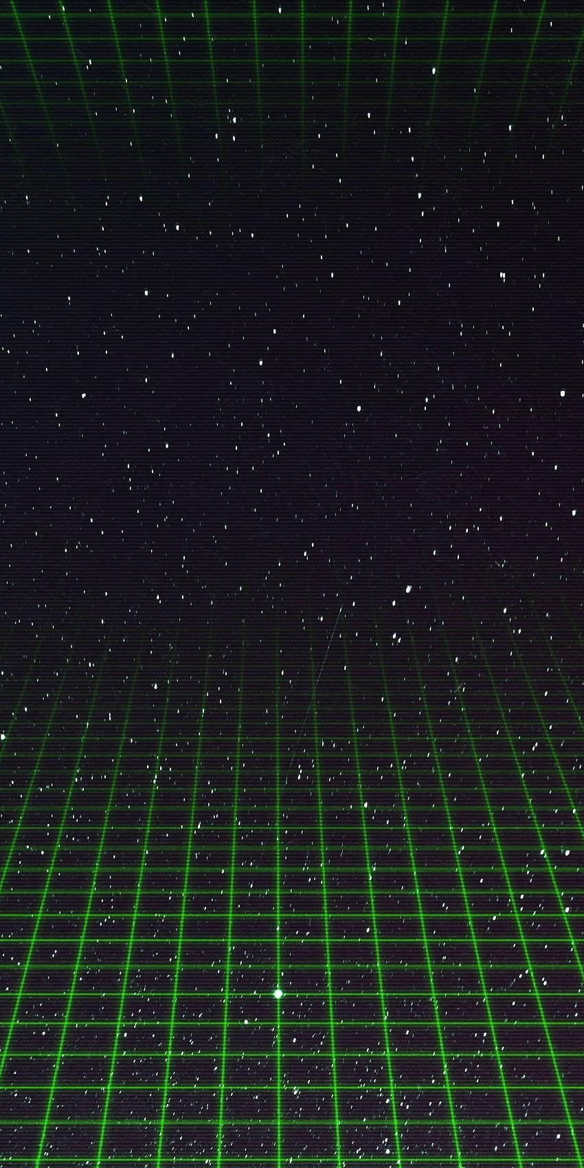 Synthwave, grünes Gitter, dunkel, Weltraum, Kunst, 1080 x 2160, dunkles Retro HD-Handy-Hintergrundbild