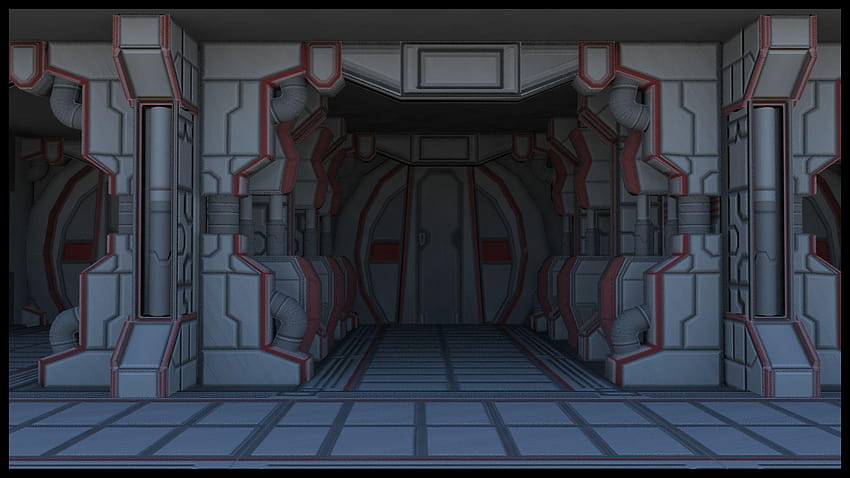 Futurisitc Interior, inside spaceship HD wallpaper