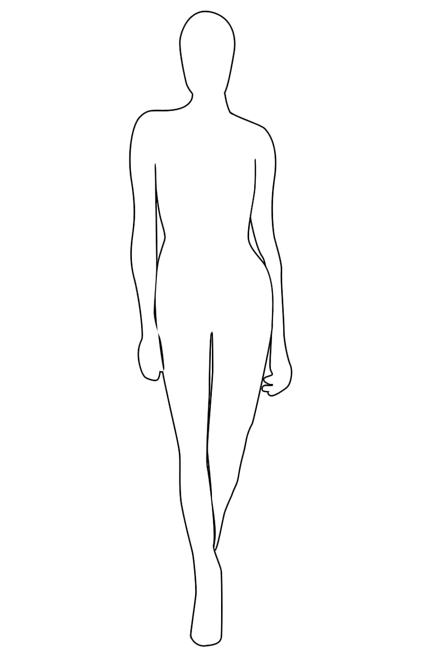 Szablony konspektu modelki, zarys ciała kobiety Tapeta na telefon HD