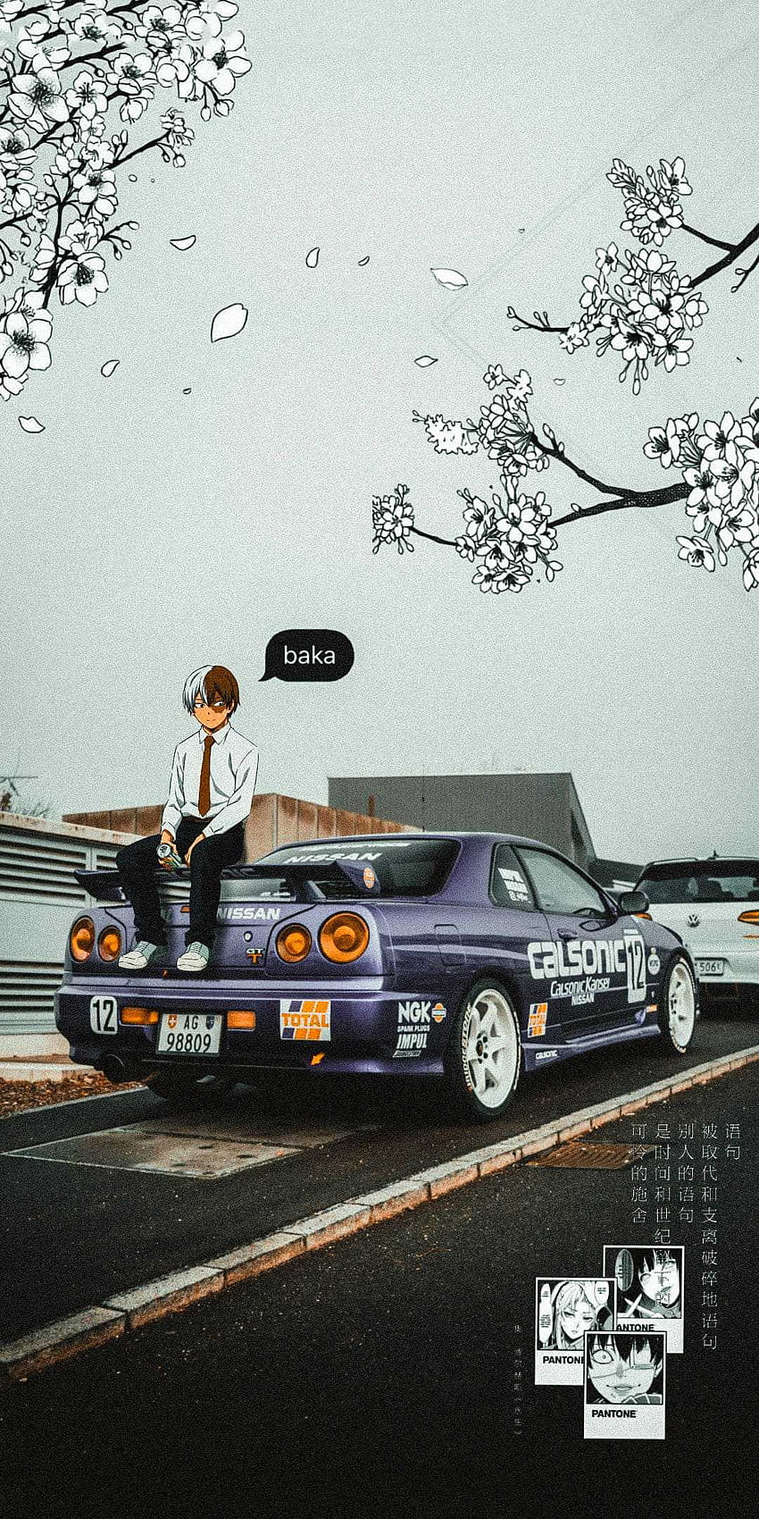 JDM Anime, anime x car HD phone wallpaper
