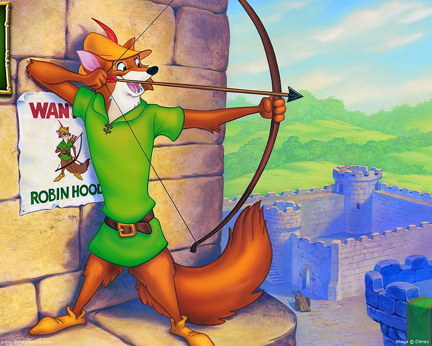 Disney Robin Hood, dibujos animados de Robin Hood fondo de pantalla