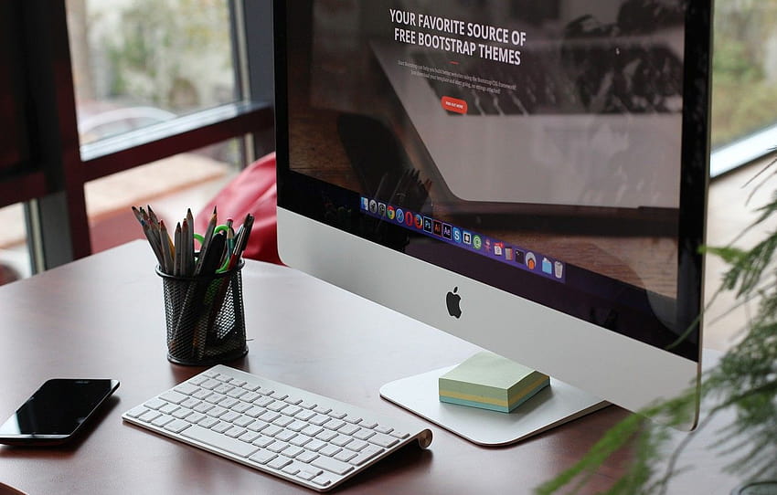 Computer, Apple, Mac, Büro, Tastatur, Layout, Arbeitsplatz HD-Hintergrundbild