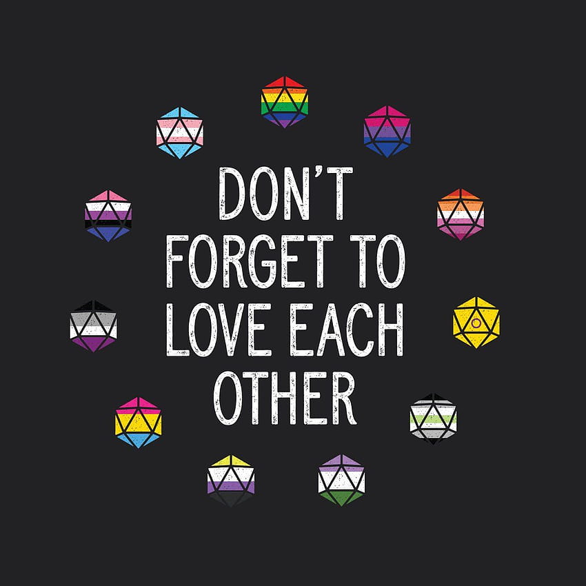 Don't Forget to Love Each Other T, rainbow flag with dots HD phone wallpaper