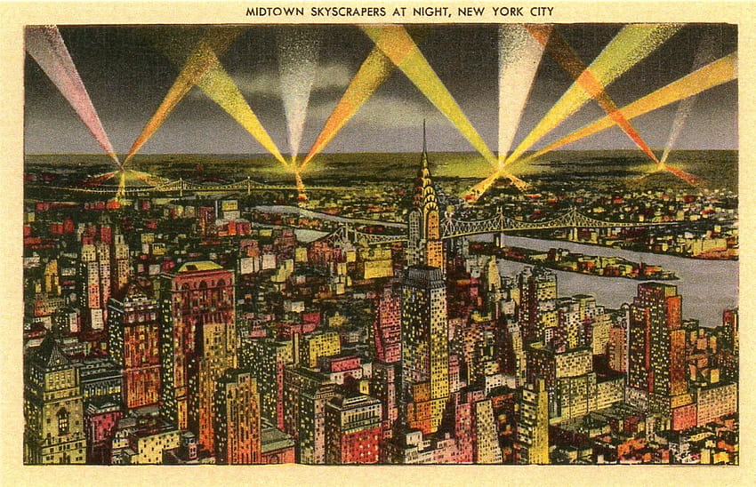 Vintage Postcard New York City High Quality HD wallpaper