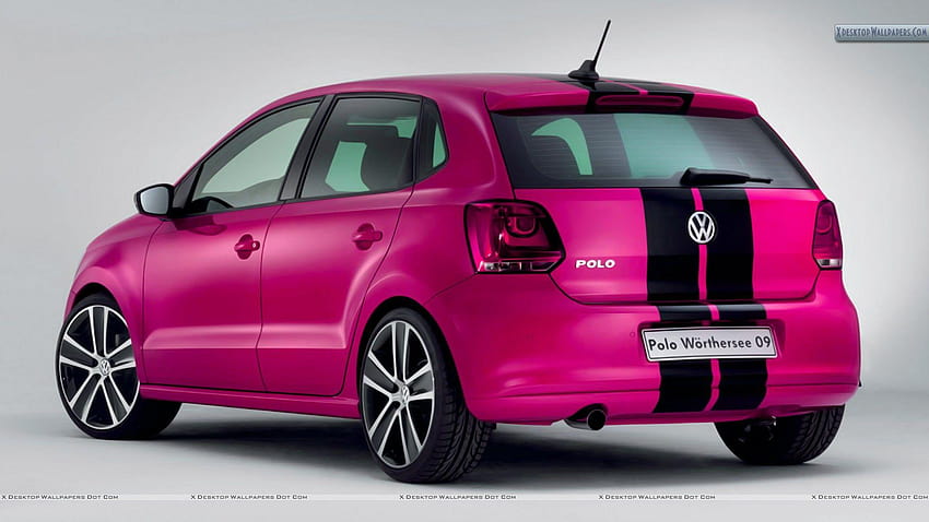 Volkswagen Polo Worthersee 09 Concept In Pink Color Car, polo car red computer HD wallpaper