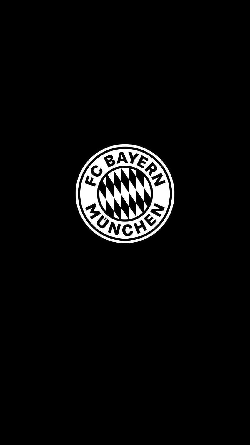 Pin em S, czarno-białe logo Bayernu Monachium Tapeta na telefon HD