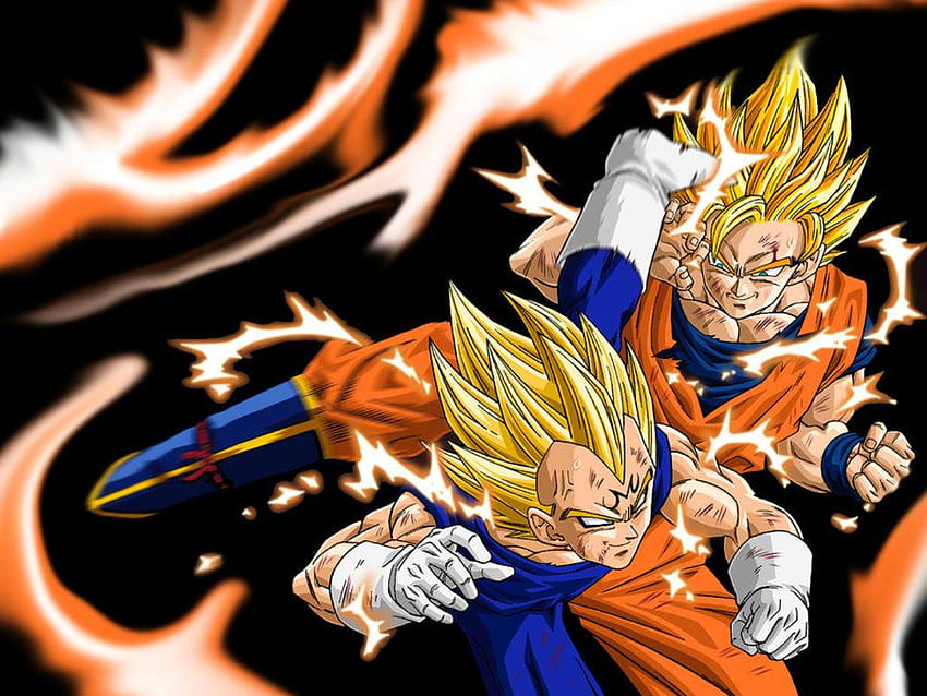 Goku gegen Vegeta, Goku schwarz gegen Vegeta HD-Hintergrundbild