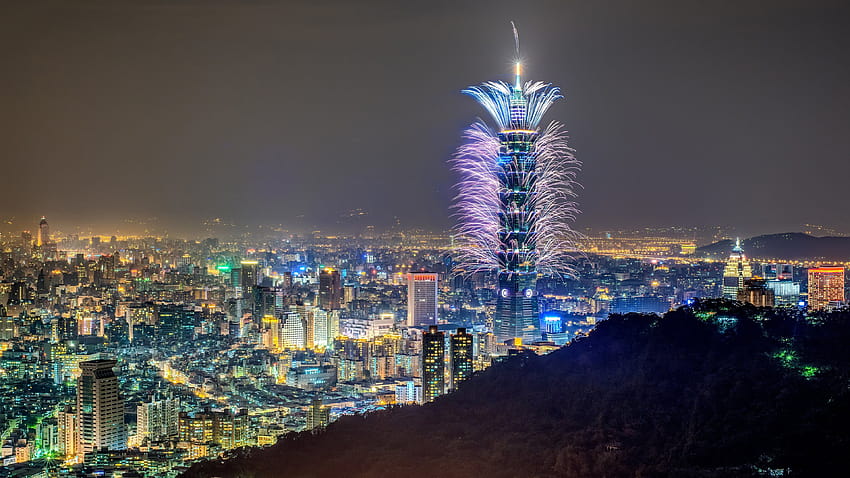 Taipei 101 Fireworks Taiwan U HD wallpaper