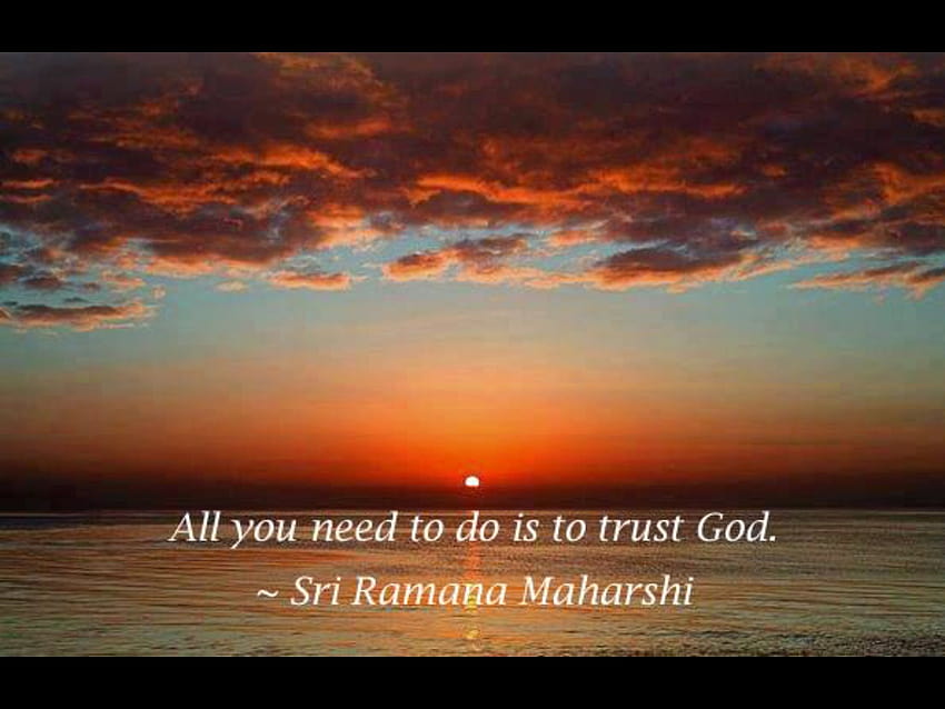 Sri Ramana Maharshi. Weisheit. Vertraue Gott. HD-Hintergrundbild