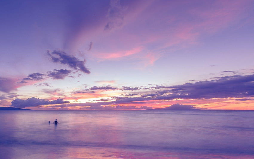 przyrodzie woda morska niebo obłoki purpurowy mężczyzna tła, przyroda purpurowy niebo Tapeta HD