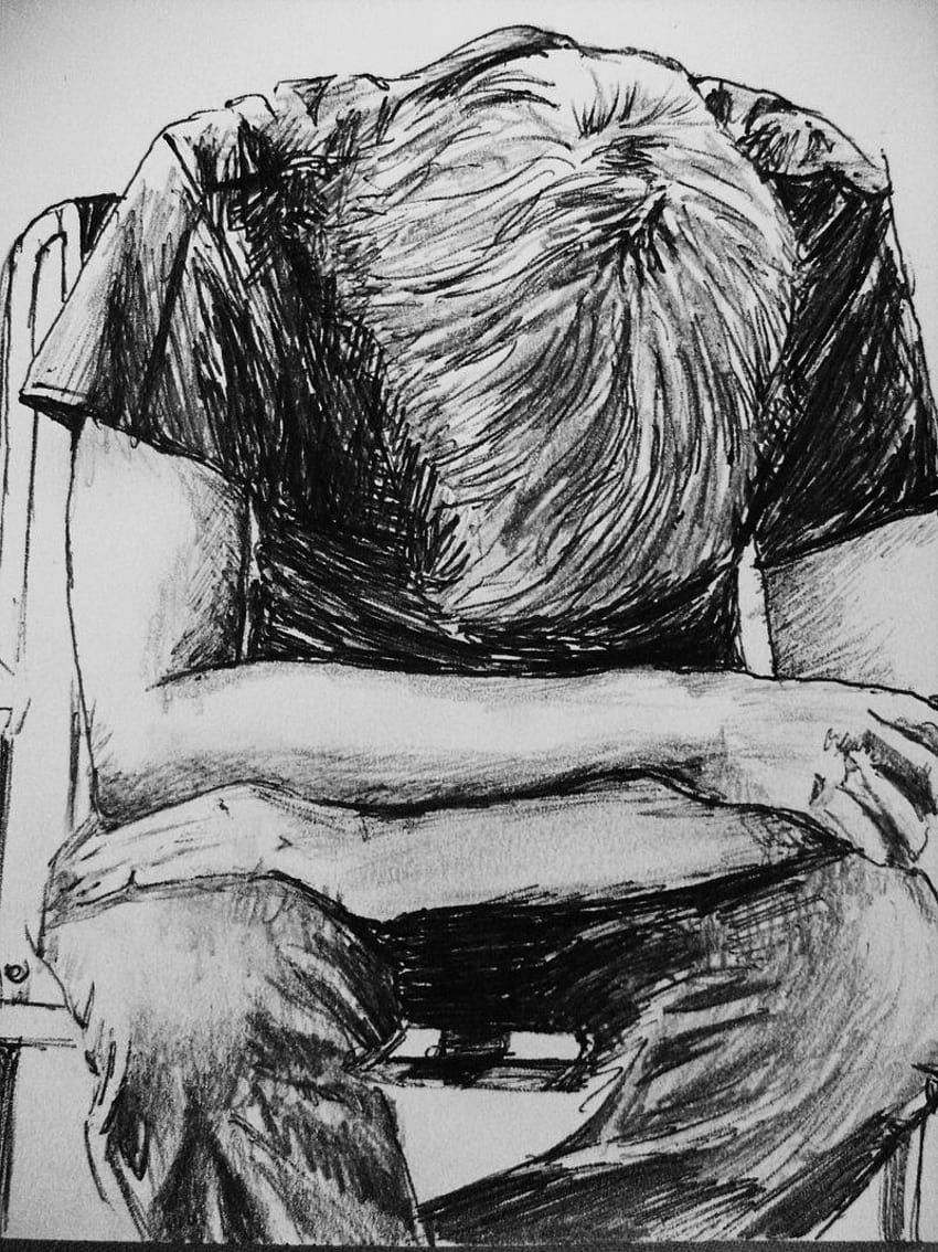 Sad Boy Drawing, Pencil, Sketch ...drawingskill HD phone wallpaper ...