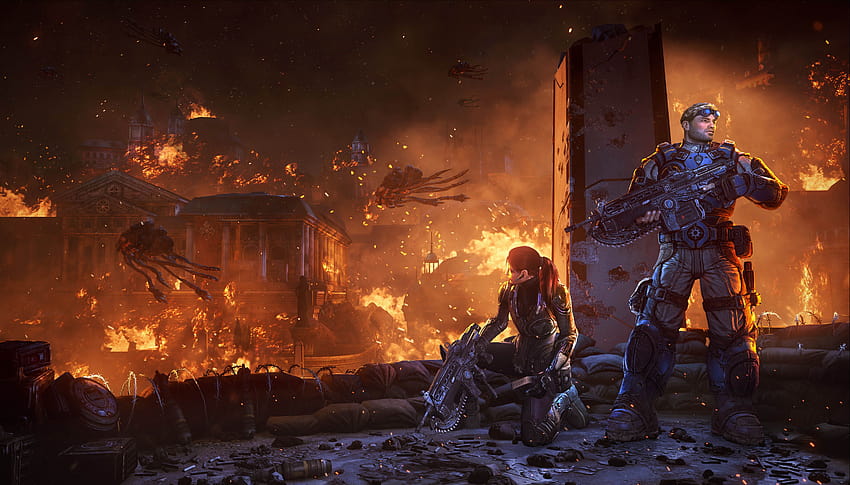 Gears of War: Judgment, latar belakang zona perang yang keren Wallpaper HD