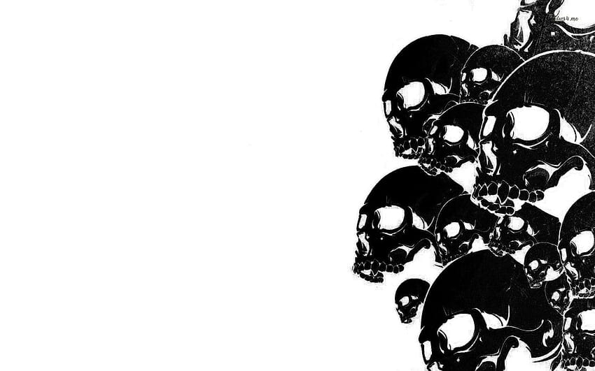 Skulls Group, black and white art HD wallpaper | Pxfuel