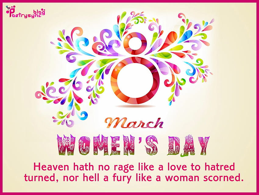 Happy Women's Day Wishes Quote 8 mars, 8 mars journée de la femme Fond d'écran HD