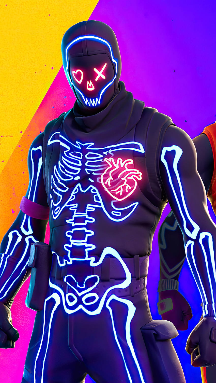 Fortnite Party Trooper skin Halloween outfit Ultra ID:6476, halloween party vertical HD phone wallpaper