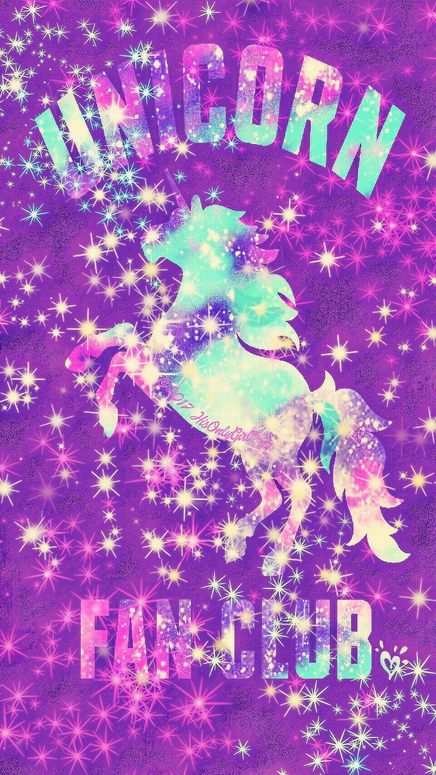 Unicorn fan club sparkle galaxy iPhone/Android I, sparkle la licorne Fond d'écran de téléphone HD