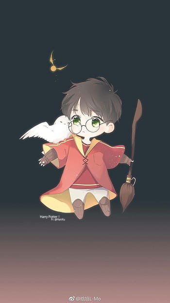Harry Potter and Hermione Granger Anime Style Graphic · Creative Fabrica