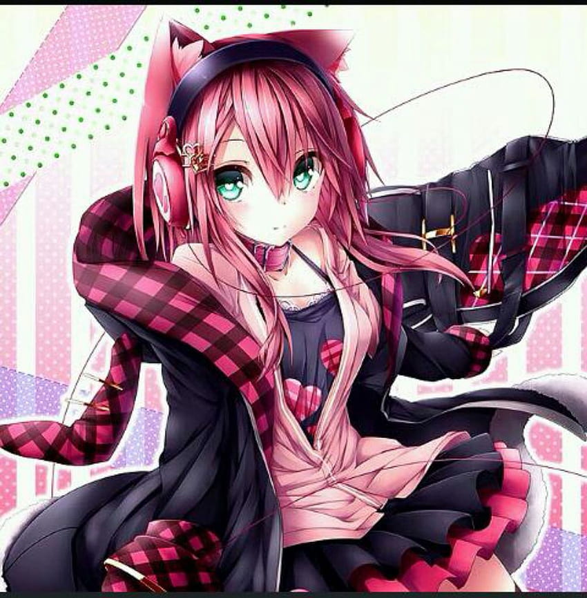 Pink Cute Anime Girl Ponytail Hair (Black Bows) | Roblox Item - Rolimon's