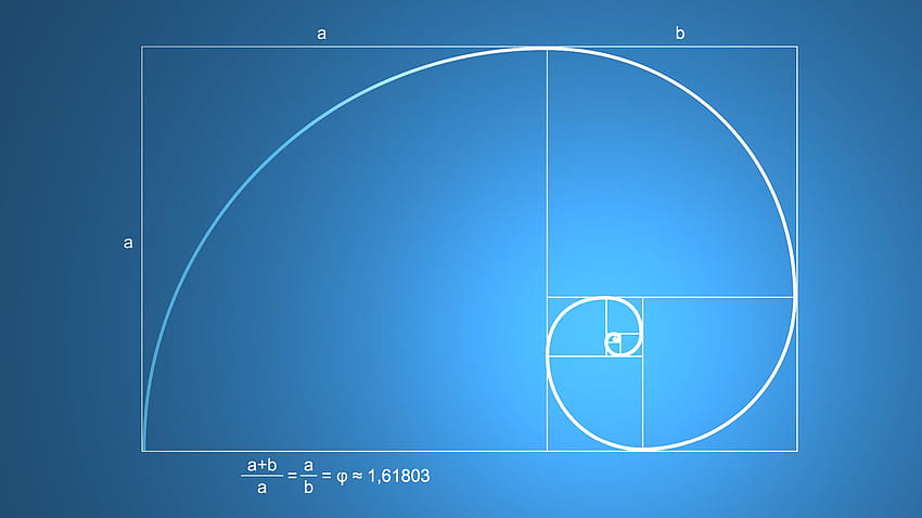 Златно сечение / последователност на Фибоначи [1920×1080] : HD тапет