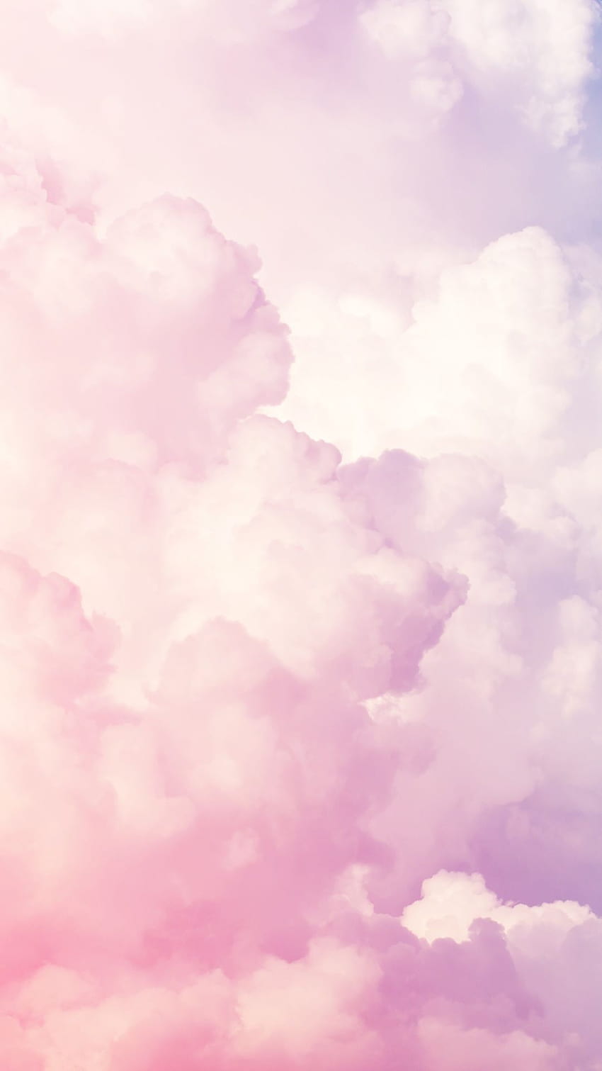 パステルピンクの雲、パステル雲 HD電話の壁紙