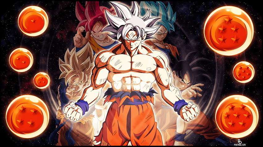 Goku Ultra Istinto padroneggiato al 100% Poder Sfondo HD
