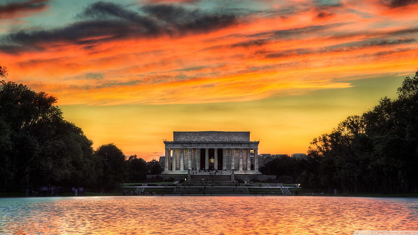 Lincoln Memorial Sunset : Layar lebar : Tinggi, peringatan Wallpaper HD