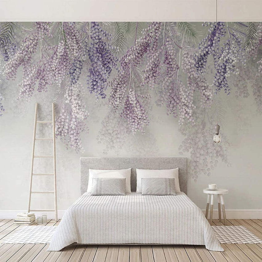 Custom 3D Light Purple Fruit Murals Living Room Tv Sofa Bedroom Backgrounds Wall Decor Papel De Parede W:400Cm×H:280Cm : Amazon.co.uk: DIY & Tools HD phone wallpaper