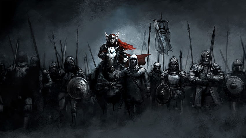 Kunstwerk mit einer Fantasy-Armee aus Baldur's Gate: Siege of, Baldurs Gate HD-Hintergrundbild