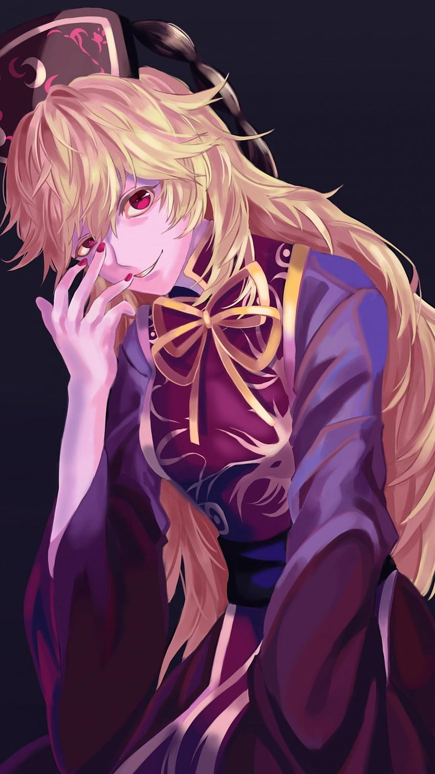 1080x1920 Touhou, Junko, Red Eyes, Blonde, Scary, scary girl anime 1080x HD phone wallpaper