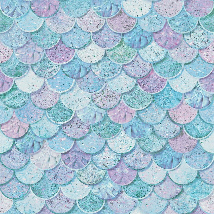 Arthouse Mermazing Scales Ice Blue Paper Strippable Roll, mermaid HD phone wallpaper