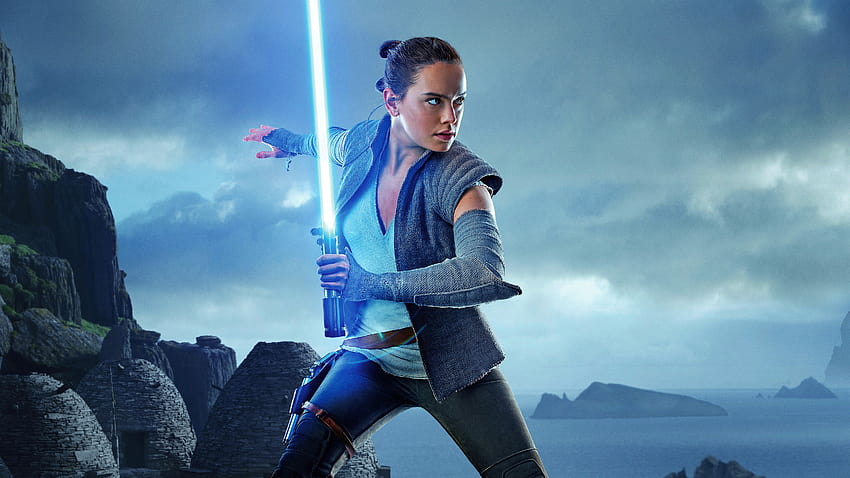 Star Wars: The Last Jedi, girl, laser sword 5120x2880 U , jedi girl HD wallpaper