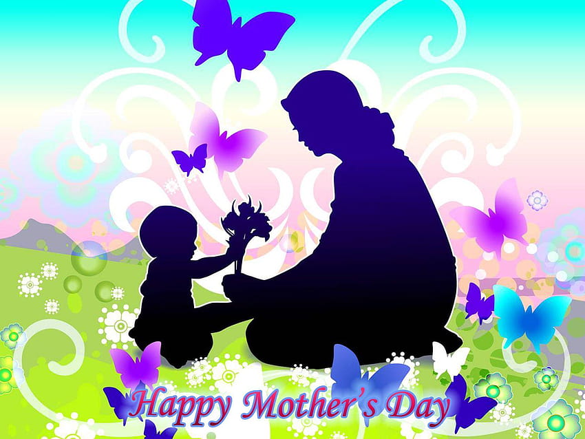 Alles Gute zum Muttertag, schöne alleinerziehende Mutter, Muttertag HD-Hintergrundbild