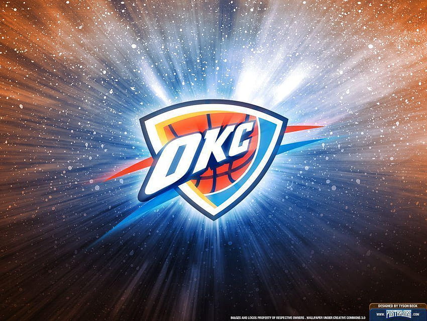 Logotipo de Oklahoma City Thunder, logotipos del equipo de la NBA 2016 fondo de pantalla