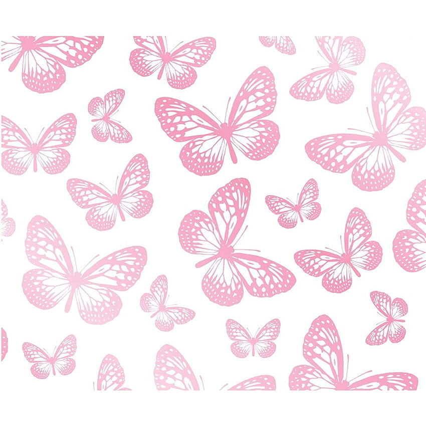 Pink Butterfly on Dog, butterfly pattern HD phone wallpaper