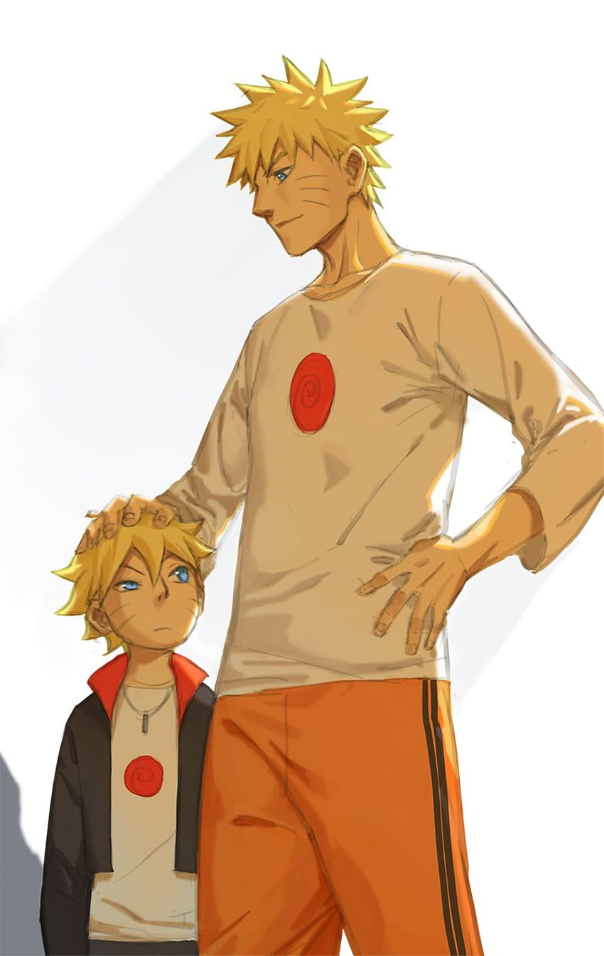 This the cutest picture between naruto and boruto