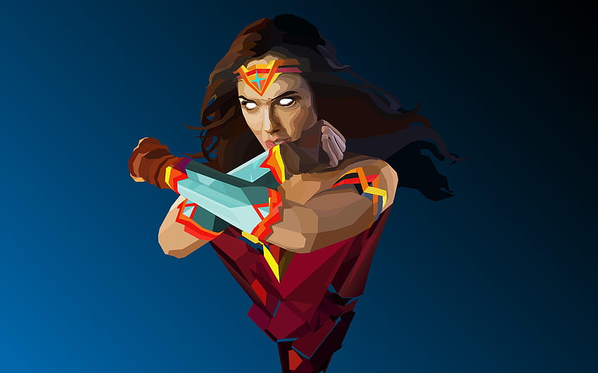 of Facets Wonder Woman, Minimalism backgrounds &, wonder woman minimalist HD wallpaper