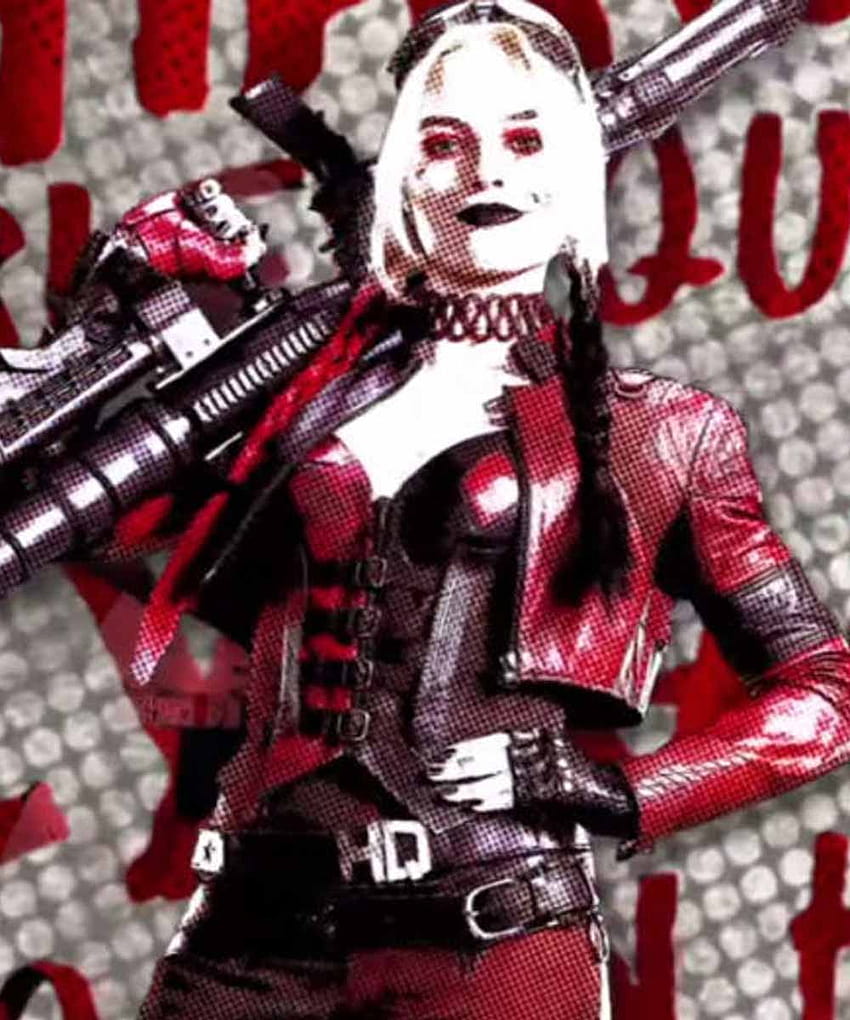 Margot Robbie The Suicide Squad 2021 Harley Quinn Leather Jacket, 할리 퀸 자살 분대 영화 2021 HD 전화 배경 화면