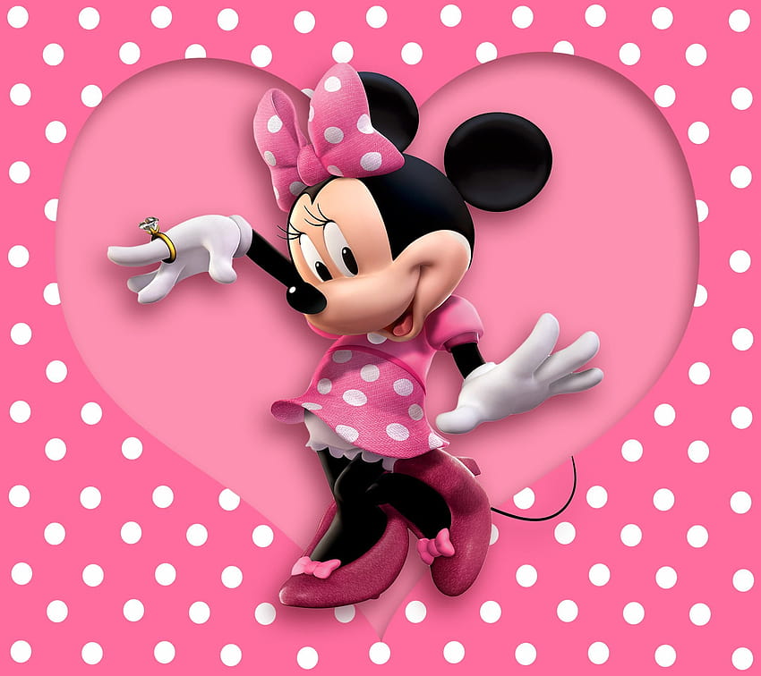 Pink Mickey Mouse HD wallpaper